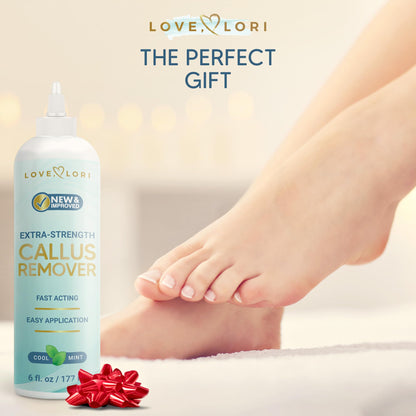 Callus Remover for Feet (Extra Strength) Foot Callus Remover Gel - Feet Scrubber, Pedicure Spa Tools, 6oz