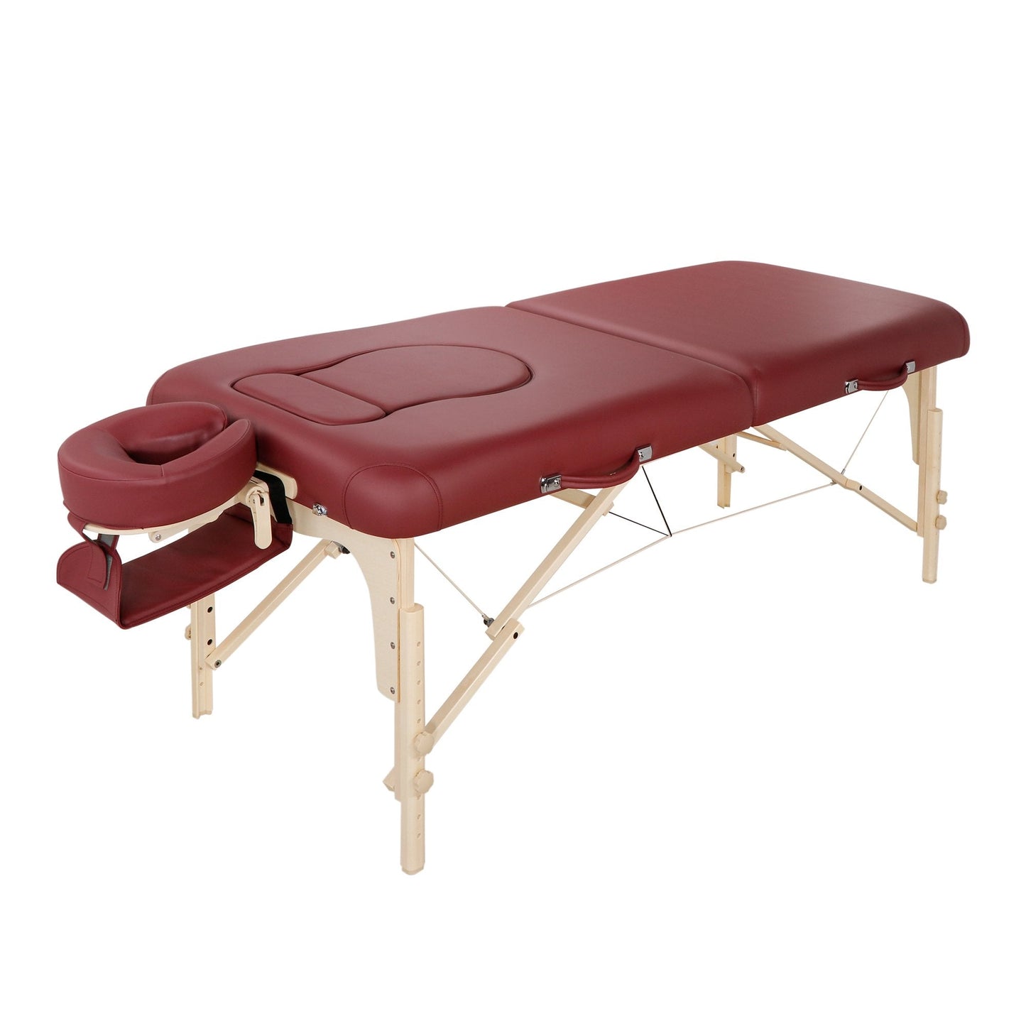 Master Massage 30'' Eva Portable Pregnancy Massage Table for Female Clients and Obese Individuals, Spa Salon Facial Bed for Pregnant Women- Multi Functional (Burgundy)
