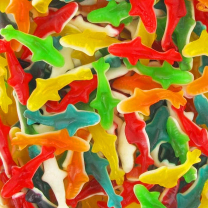 Palksky Gummy Sharks Molds Silicone, 4 Pack 30 Cavity Mini Sharks Candy Molds,3D Small Blue Shark Gummies Mold, Candy Making Supplies for Candy/Friut Snack
