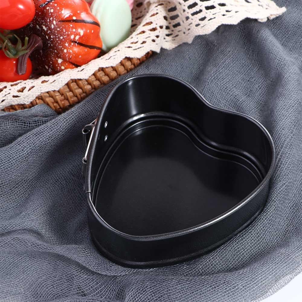 Heart Shaped Springform Cake Mold Pan, Nonstick Bakeware with Removable Loose Base for Cake Baking