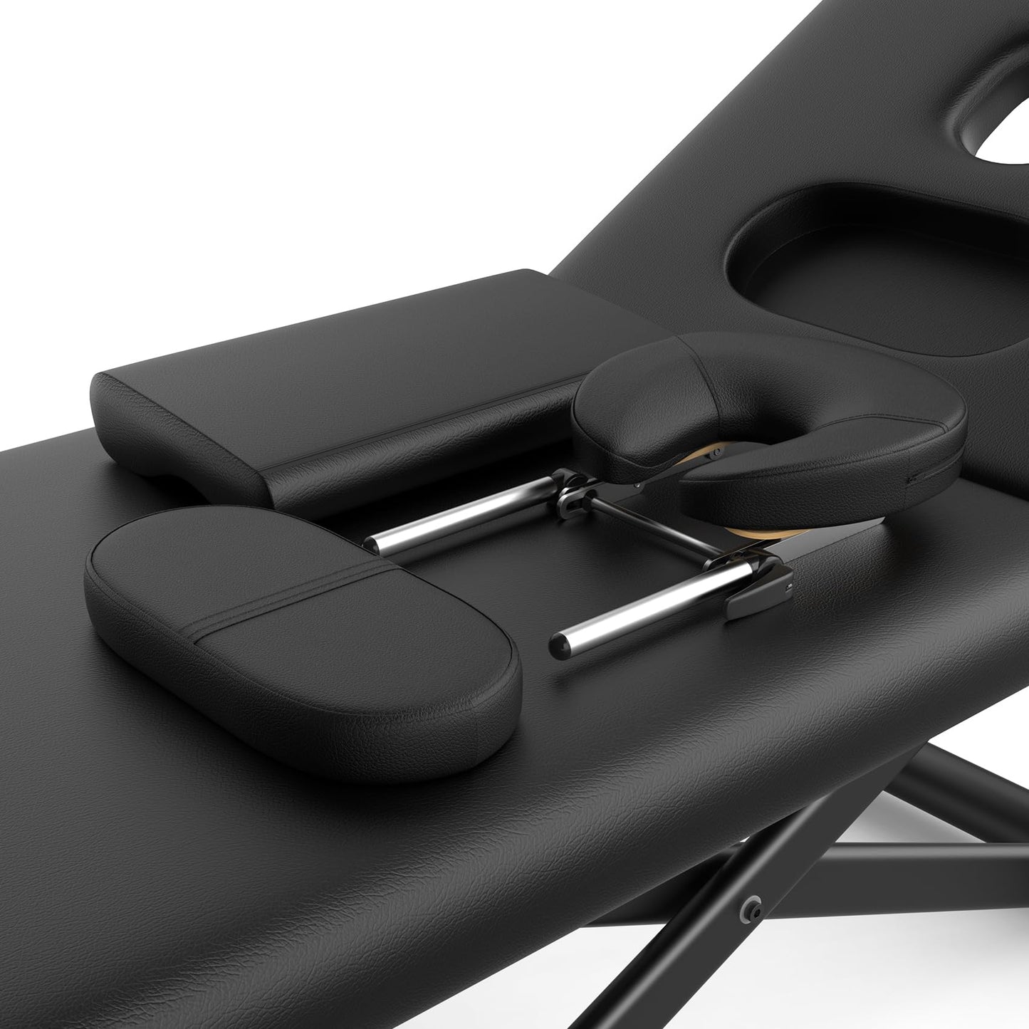 Electric Massage Bed with Adjustable Height and Backrest, Electric Massage Table for Treatment, Physical Therapy and Spa Facial Bed, 2 Motor, Hydraulic Equipment, Remote Control, 32 W x 75 L, Black