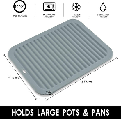 Smithcraft Silicone Trivets Set of 2, Heat Resistant Hot Pads for Kitchen Counter, Non Slip Pot Holders Mats
