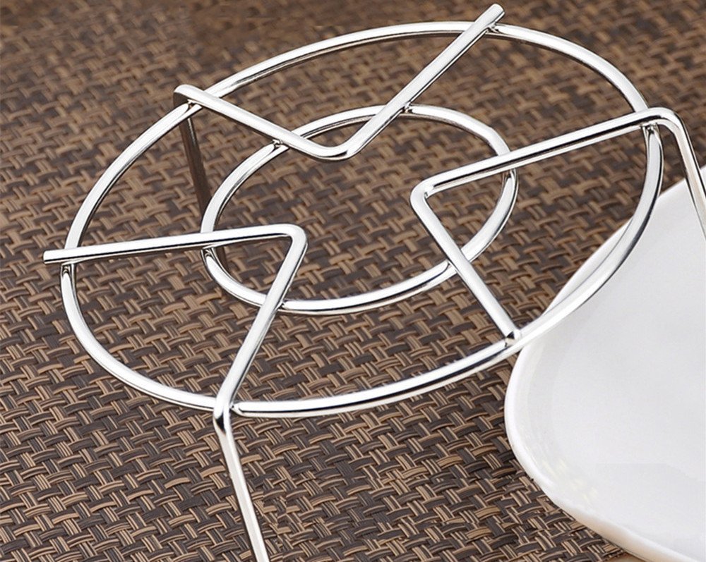 Steam Rack,Steaming Rack Stand,Steamer Basket,Heavy Duty Stainless Steel Metal Multi-function By Meleg Otthon (5.9" Diameter X2.7"High)