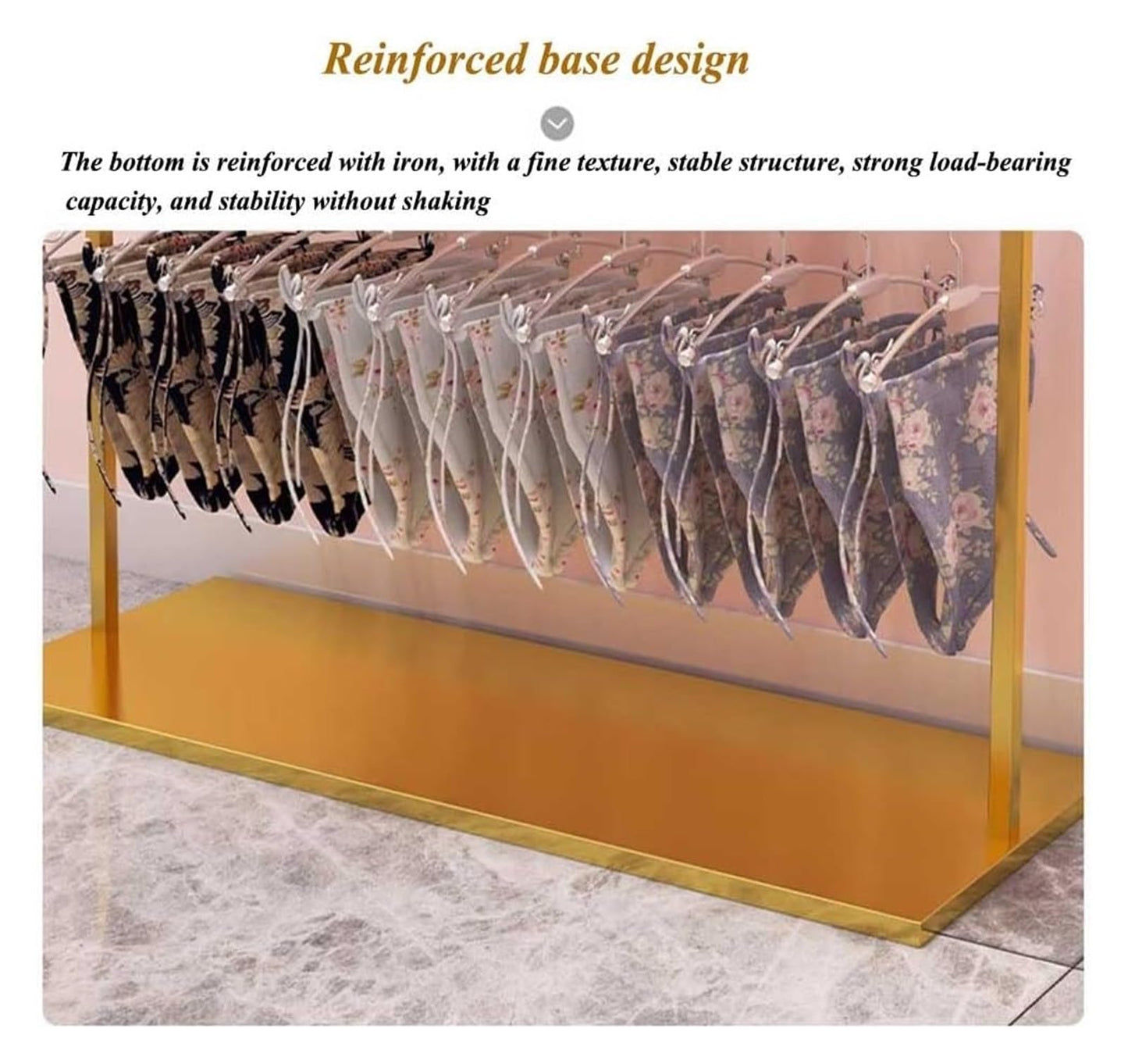 This Commercial Clothing Display Rack for Lingerie Bras Swimwear Bikinis & AccessoriesIndependent Hanger for Organized Display & Easy Access