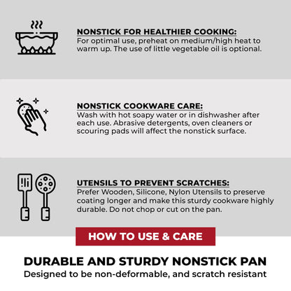 BRA COOKWARE Premiere Dual Skillet | 8 inches Double Frying Pan for Frittatas & Spanish Omelets | PFOA Free Triple Nonstick Coating | Full Induction Reversible Pan | Cast Aluminum Flip Skillet
