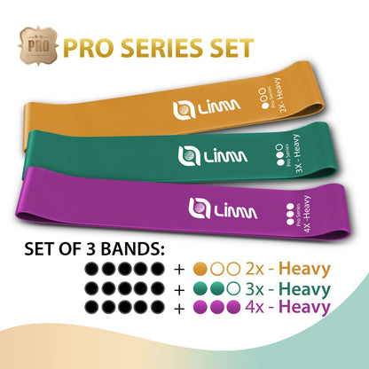 Fittest Pro by Limm Resistance Bands for Legs and Butt, Fabric Exercise Loop Bands Yoga, Pilates, Rehab, Fitness and Home Workout, Strength Bands for Booty