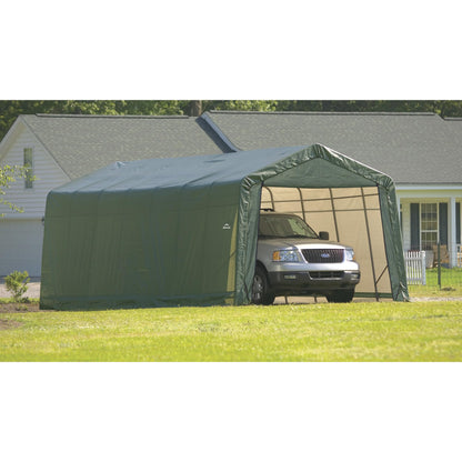 ShelterLogic 90244 Green 12'x28'x10' Peak Style Shelter