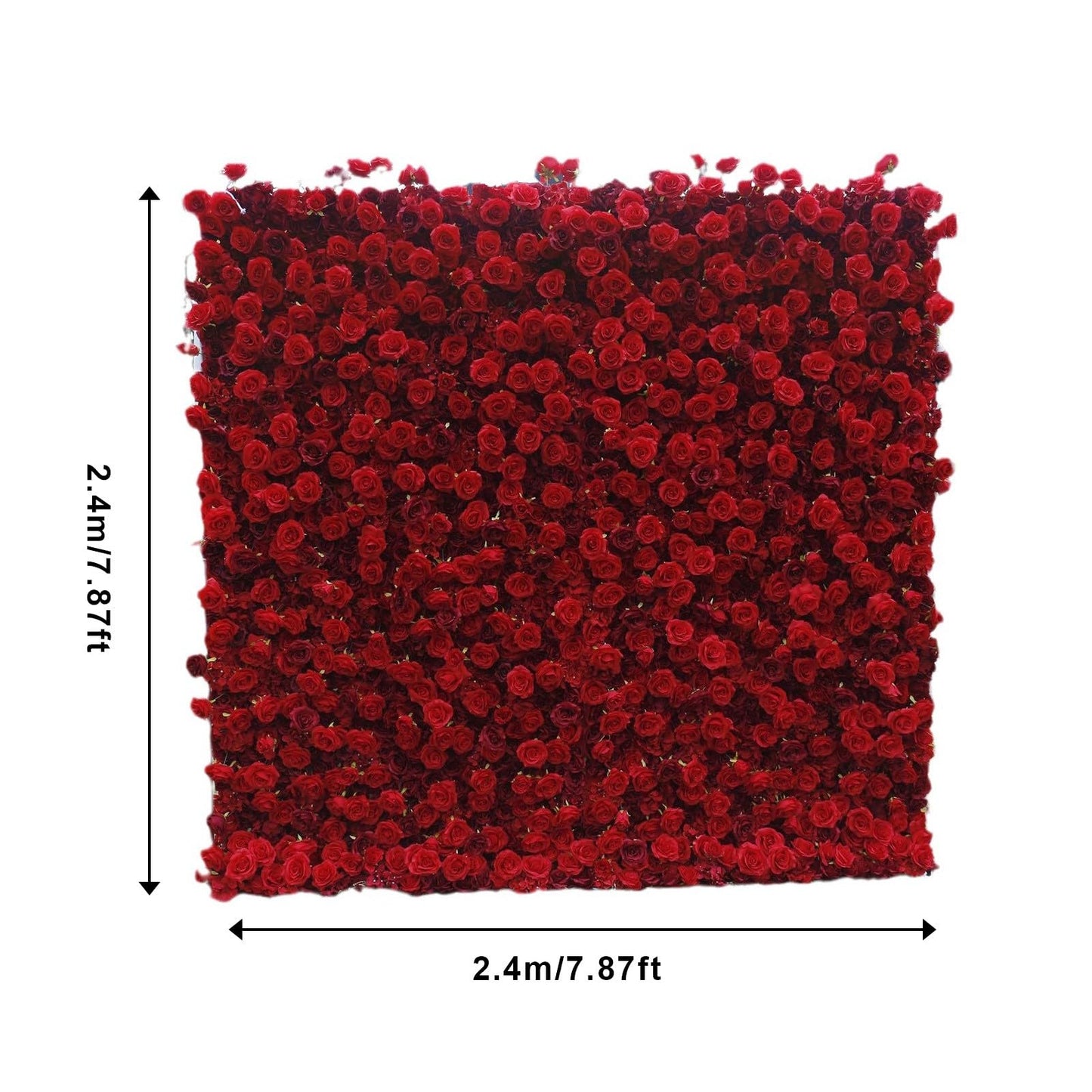 Somsiwey Artificial Flower Wall Panels, Elegant 5D Silk Rose Peony Flower Wall Backdrop Fake Flowers Wall Panel for Party Wedding Baby Bridal Shower Event Photo DIY