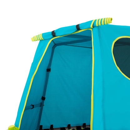 Explorer 2 Jungle Gym Climbing Set with Adjustable Steel Frame, Weather-Resistant Canopy & Platform, Outdoor Playset and Playground Equipment for Kids Ages 3-12, 220 lbs Capacity