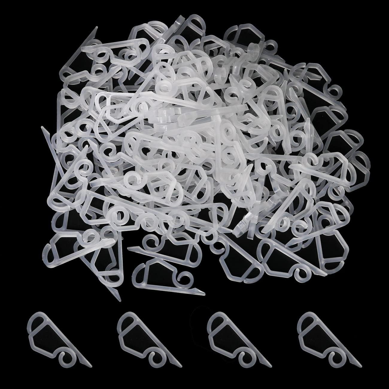 WHYHKJ 120PCS Outdoor Lighting Hooks, Christmas Light Clips, Hanging Gutter Hook Outdoor Light Clips for Halloween