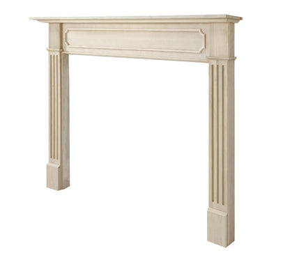 Pearl Mantels ARYB50111 Easy Slim Profiled Transitional Styled Wood Mantel Surround, 50" W x 42" H, Unfinished