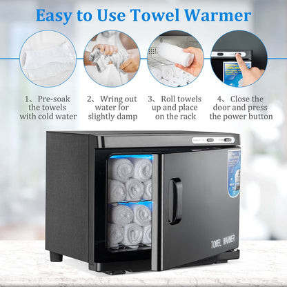 Small Hot Towel Warmer for Spa Home Salon Esthetician 2-in-1 5L Mini Personal Hot Towel Cabinet Towel Warmers Spa, Fast Heating Towel Heater Towel Steamer for Facials…