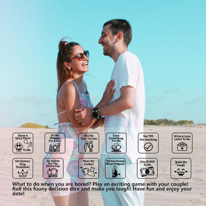 Funny Iron Gifts for 6th Anniversary - 6 Year Wedding for Couples, Food Decision Dice, Christmas Birthday Gifts