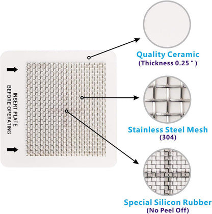 Universal Ceramic Ozone Plates for Ozone Generators, Washable Air Purifier Replacement Plates (1 Pack)