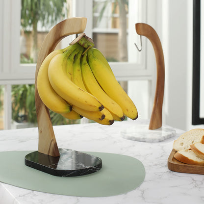 everous Banana Hanger black Marble Base,Modern Banana Holder Tree Stand for kitchen home None Slip Banana Rack Banana holder stand