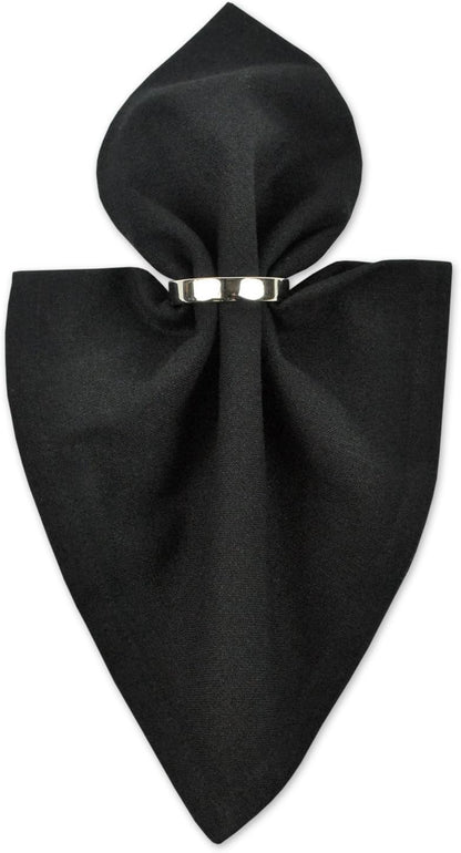 Cotton Dinner Napkins Black, 6 Pack (18 inches x 18 inches), Soft Comfortable Durable Hotel Quality for Events