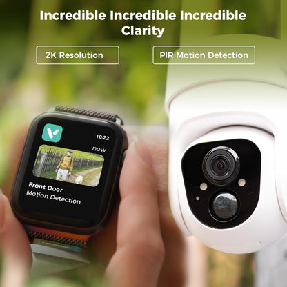 SOVMIKU Vicohome 2K AI Video Doorbell &Solar Security Camera Wireless Outdoor, Color Night Vision,Two Way Audio, Motion Detection, Easy to Setup,Audible Flashlight Siren 180 Days Care Plan
