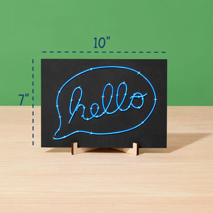KiwiCo DIY Light-Up Wire Art STEM Kit – Electroluminescent Neon Sign Gift for Kids | Includes EL Wires, Battery Packs & Templates | Educational Science & Engineering Craft