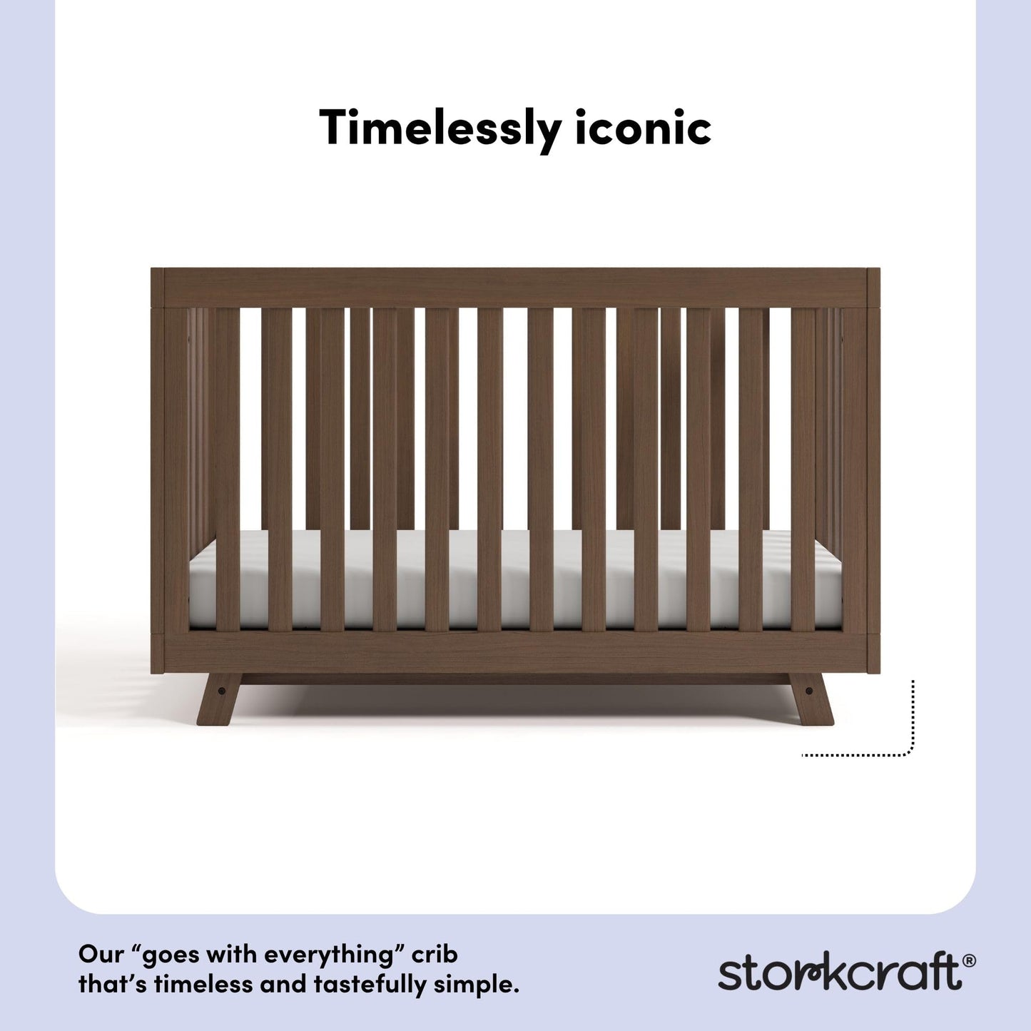 Storkcraft Beckett 3-in-1 Convertible Crib – GREENGUARD Gold Certified, Fits Standard Crib Mattress, Converts to Toddler Bed and Daybed, 4 Mattress Heights, Grow-with-Me Design (Hazelnut)