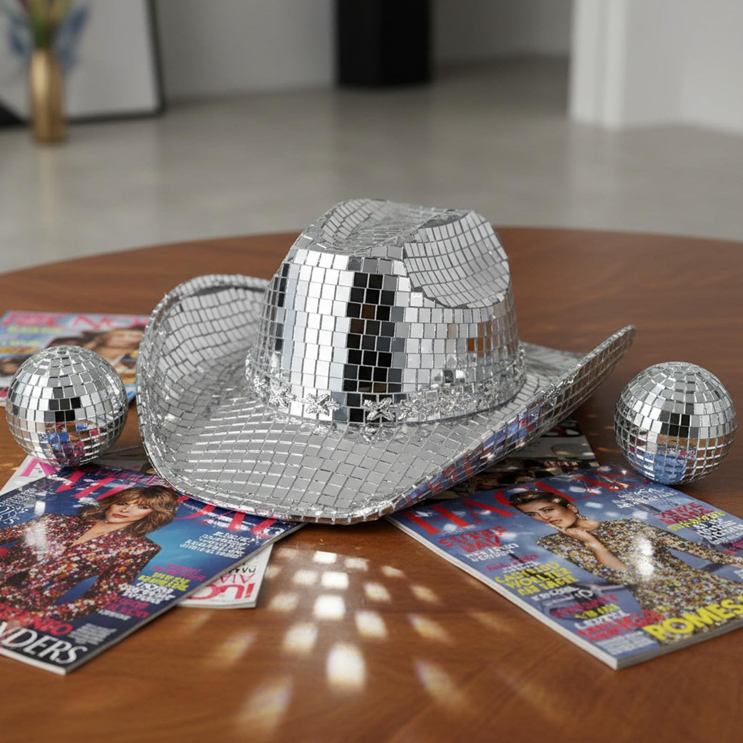 Afcabakila 15000PCS Disco Ball Mirror Tiles Self Adhesive Mosaic Tiles for Crafts, 5x5 mm Disco Ball Tapes Stickers Small Square for Interior, Vases, Photo Frames,and DIY Decoration Accessory