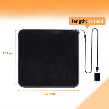 MAXCOM 3 Settings Foldable Heated Seat Cushion for HIPS, Heating Chair Pad, Temperature with USB Port, Light & Portable