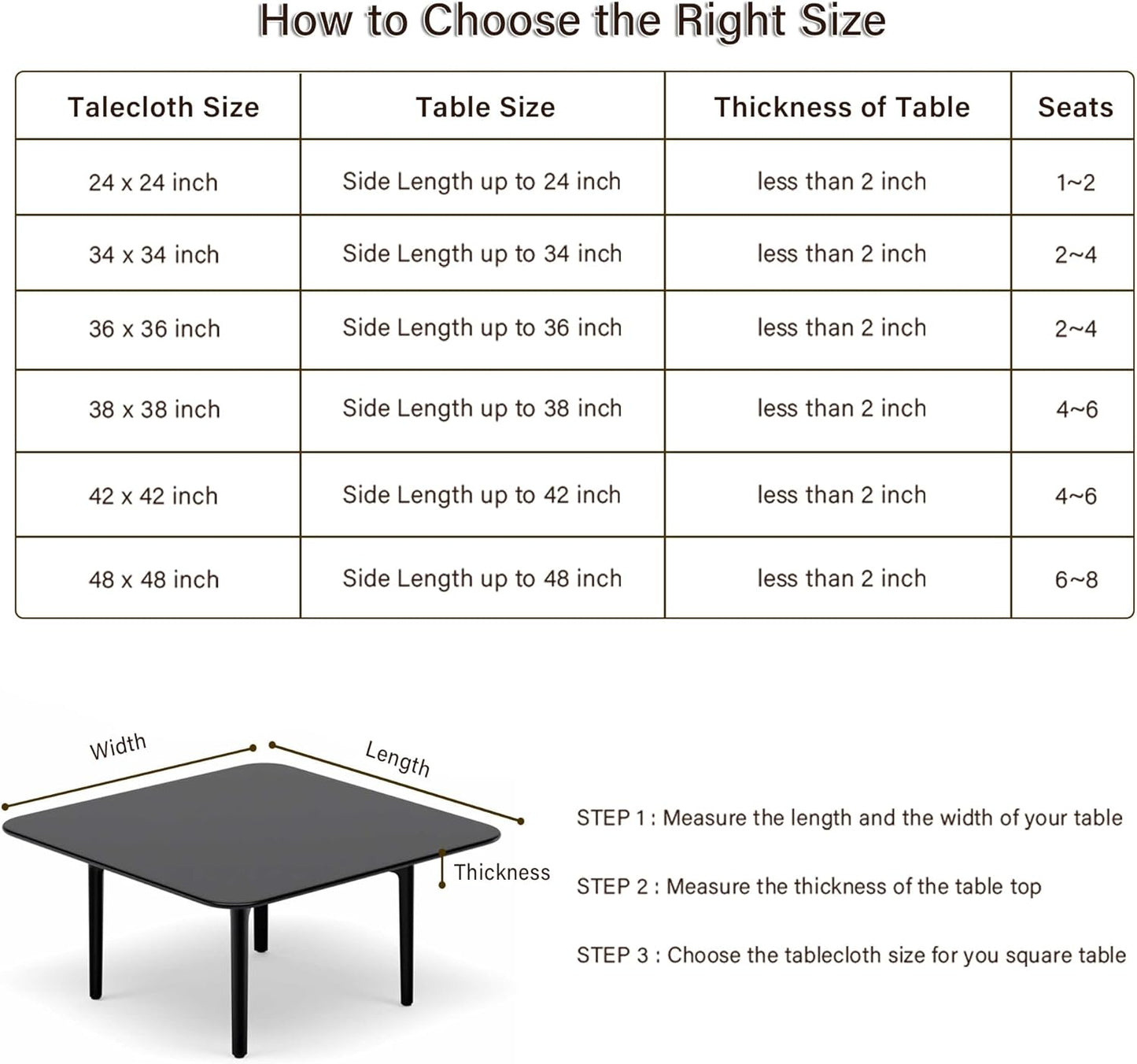 24x24 Inch Square Fitted Stretch Small Table Covers Elastic Card Tablecloth Blue for Side Accent Table End Table Cover