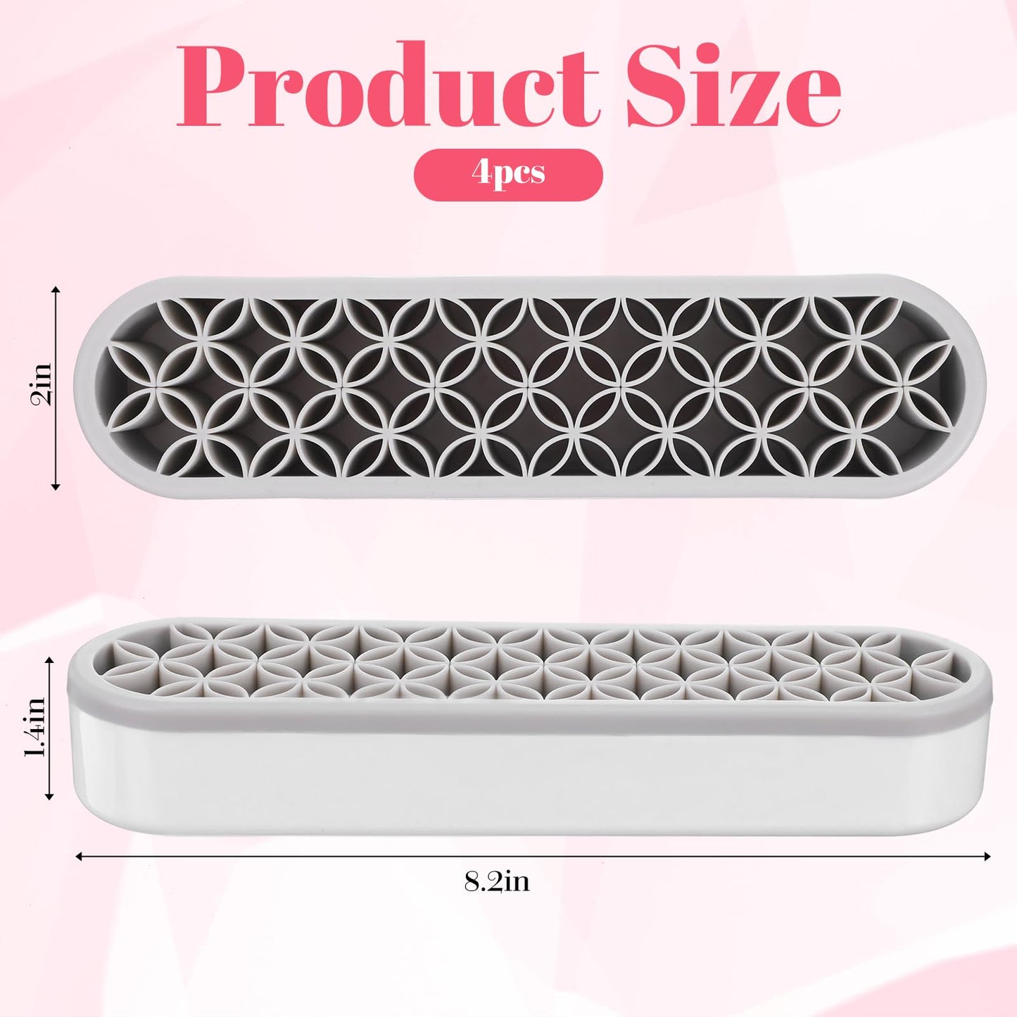 MAQUITA 4 Pack Silicone Makeup Brush Holder, Desktop Cosmetic Organizer Pen Holder, Sewing Tool Holders Beauty Tool Organizer Stand for Brush, Scissors, Toothbrush
