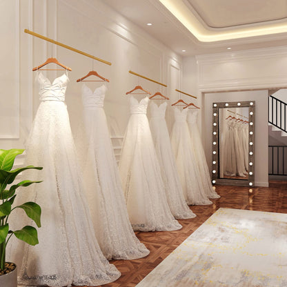 JHNKOJ Clothing Garment Rack Adjustable Height Display Clothes Store Rack Ceiling Wedding Dress Hanging Rack Hanger Storage,Wall Mounted Commercial Bedroom Organiz,3Pcs-80Cm