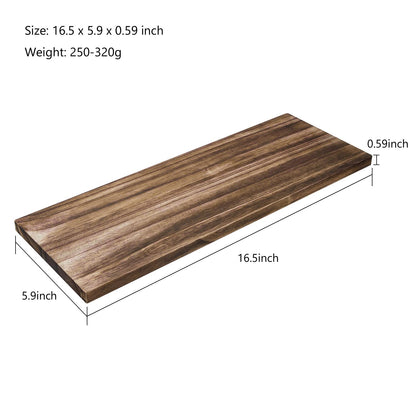 Multifunction Unfinished Wood, Wood for Crafts, Signs, Wall Decorations, Storage Shelves, 16.5" x 5.9" x 0.59", Set of 3, Carbonized Black, Blank Wood Signs for Front Door
