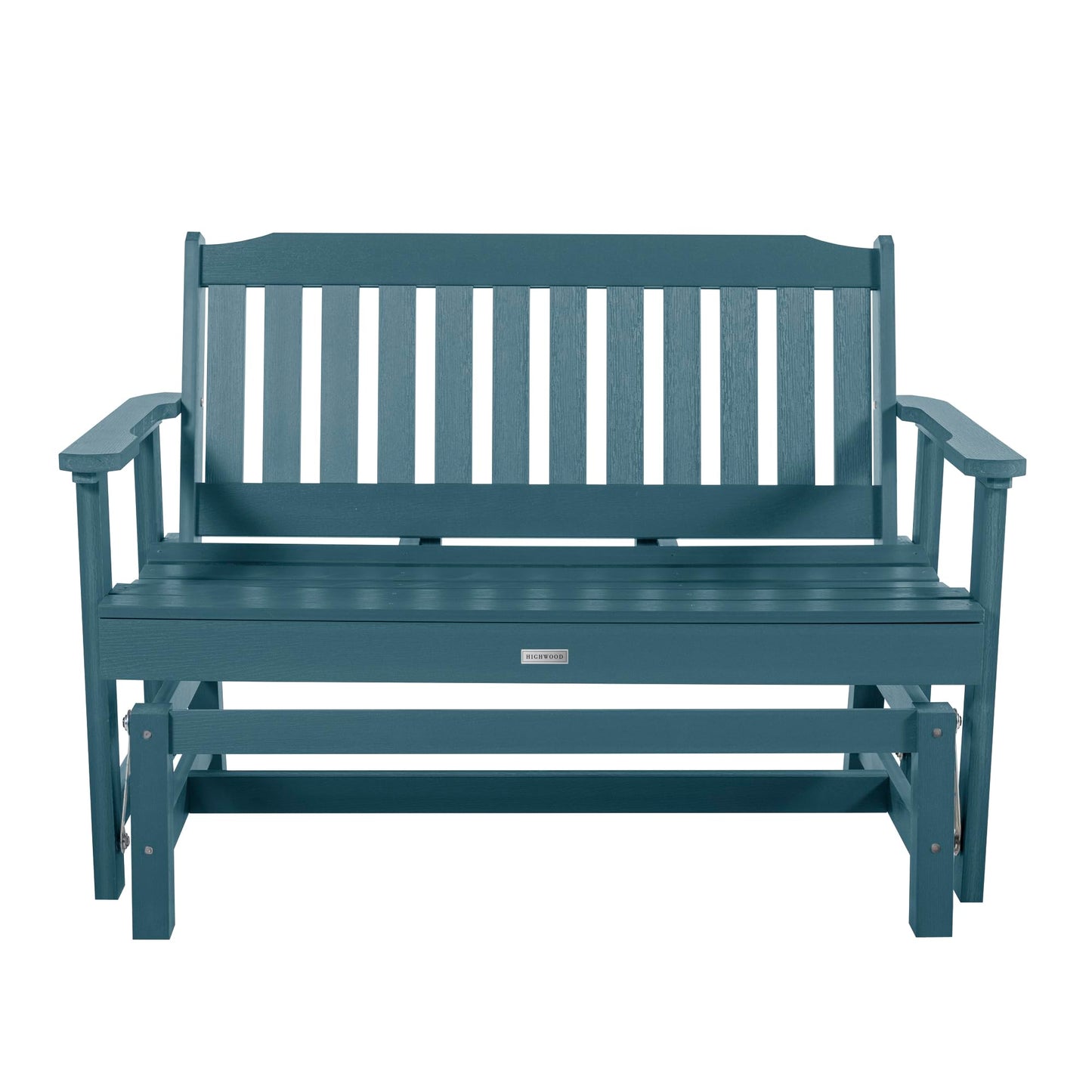 Highwood Lehigh Outdoor Glider Loveseat, 4ft, Nanatucket Blue
