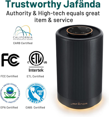 Jafanda Air Purifiers for Home - H13 True HEPA Coverage 450 sqft, 22 dB Portable Air Cleaner, Effectively Removes