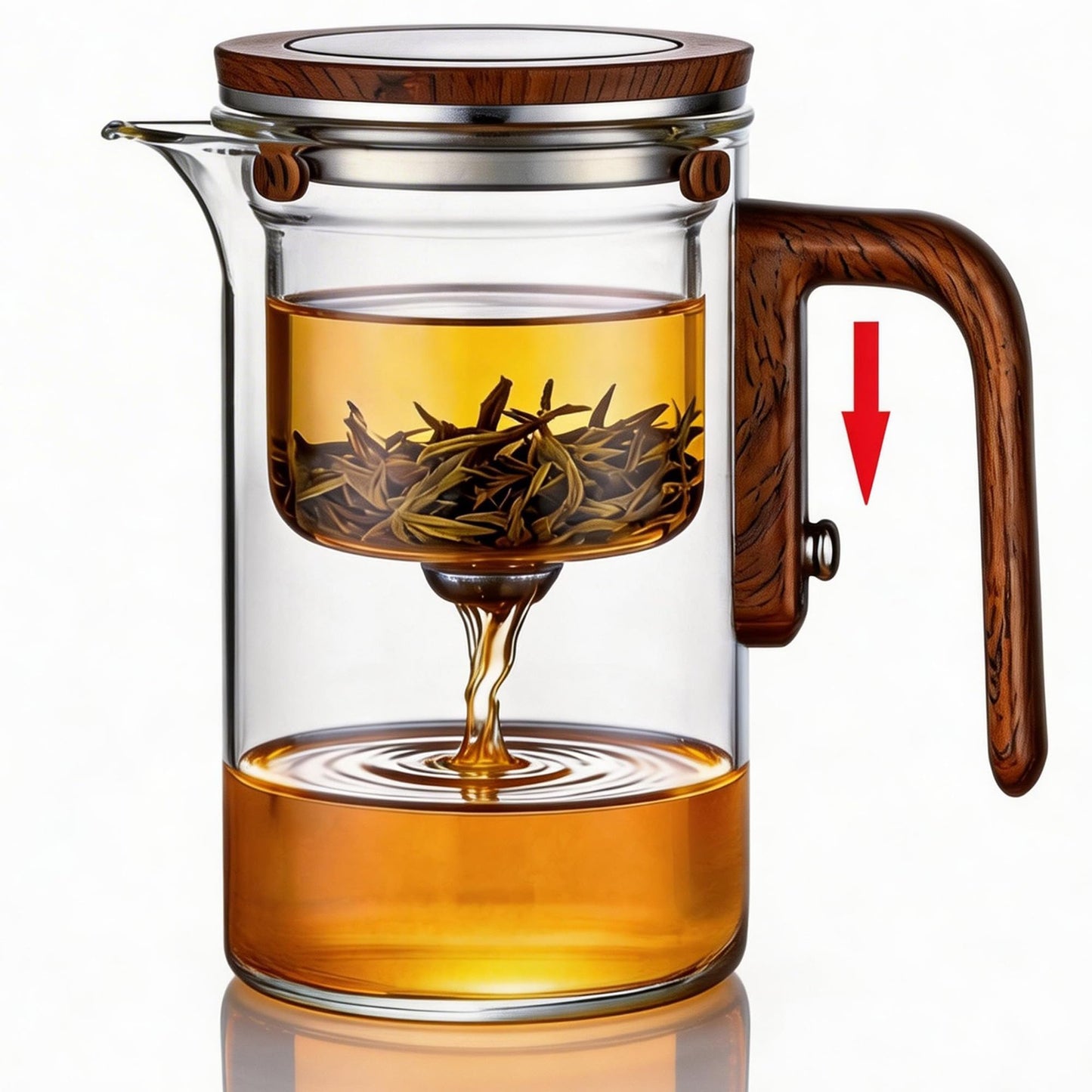 DRNKNSTX Enchanted Tea Pot, Magic Tea Pot for Loose Leaf Tea Steeper, Heat Resistant Borosilicate Glass Teapot with Tea Infuser, Ideal Gift for Tea Lovers - 20 oz (600 ml)
