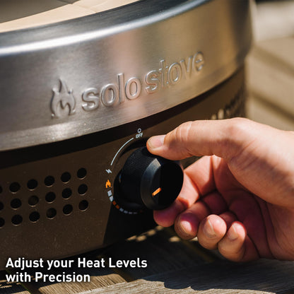 Solo Stove Pi Prime Pizza Oven Outdoor - Gas,Propane - Portable Pizza Oven with Cordierite Stone Cooking Surface - Demi-Dome Design - Wide-Mouthed Opening - Stainless Steel