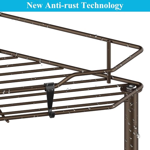 HuggieGems 4-Tier Corner Shower Caddy Organizer - Stylish Bathroom Shelf Rack in Bronze