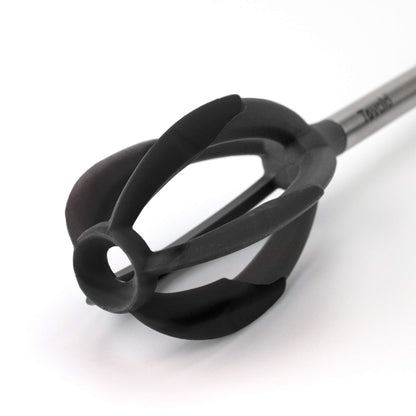 Tovolo Pancake Batter Mixer Whisker for Mixing Waffles Cakes Muffins and Brownies, Silicone Coated Blades Scrape Bowls Clean, BPA Free Dishwasher Safe Easy to Use Kitchen Utensil, Charcoal Gray