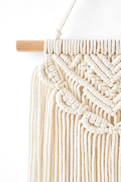 Mkono 2 Pcs Macrame Wall Hanging Boho Wall Art Decor Woven Chic Bohemian Room Decor for Bedroom Nursery Living Room Dorm Apartment, Small Size 13" L x 10" W and 16" L x 10" W
