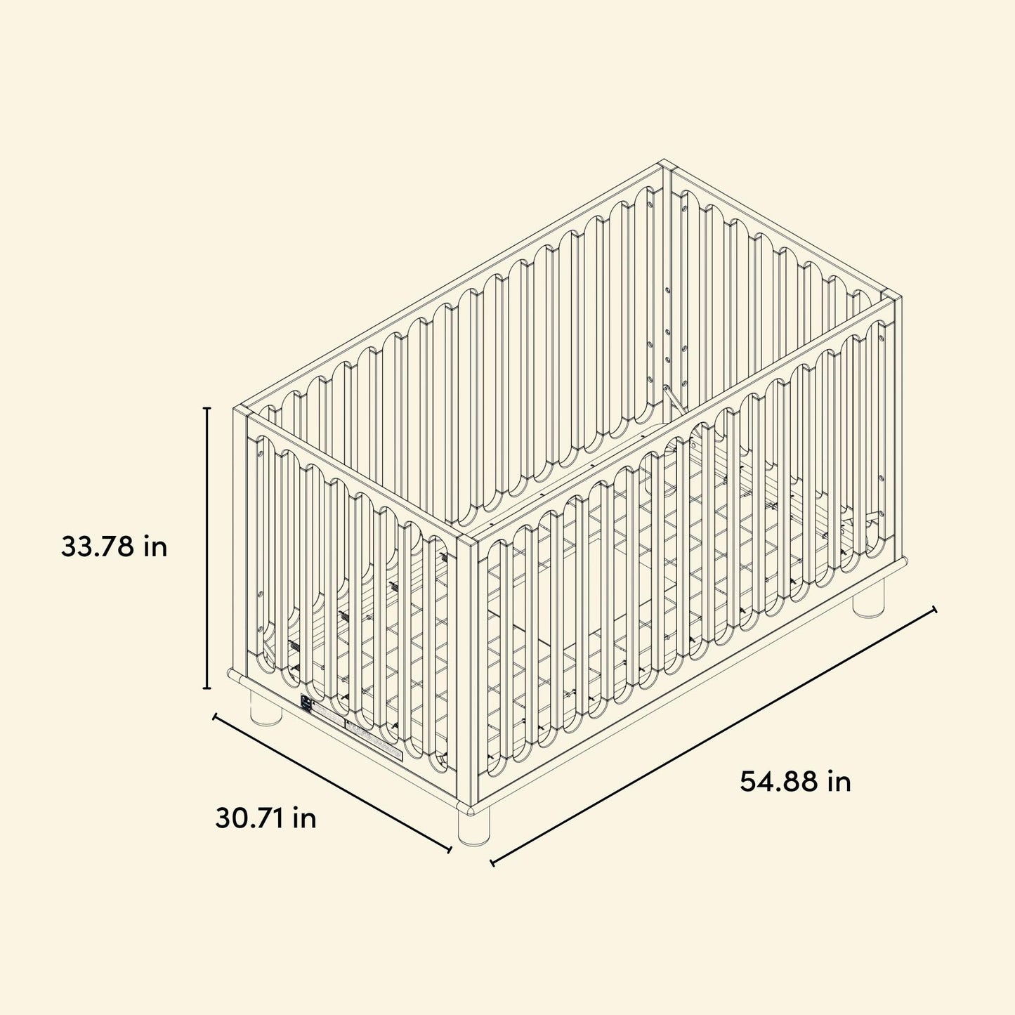 Storkcraft Sicily 3-in-1 Convertible Crib with Toddler Rail Included – GREENGUARD Gold Certified, 100% Solid Wood, Converts to Toddler Bed, Fits Standard Baby Crib Mattress (Frosted Oat and Driftwood)