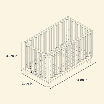 Storkcraft Sicily 3-in-1 Convertible Crib with Toddler Rail Included – GREENGUARD Gold Certified, 100% Solid Wood, Converts to Toddler Bed, Fits Standard Baby Crib Mattress (Frosted Oat and Driftwood)