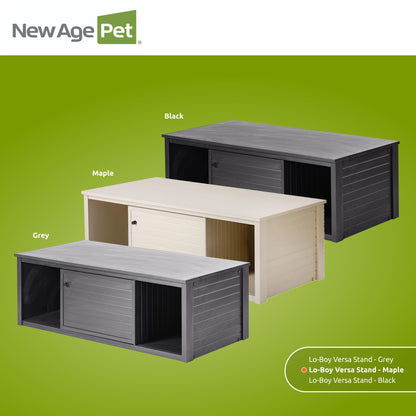 New Age Pet Lo‑Boy Versa Stand for Reptile Terrariums, Low-Profile ECOFLEX Cabinet for Stacked Large, 48" Mojave Reptile Habitats, Maple