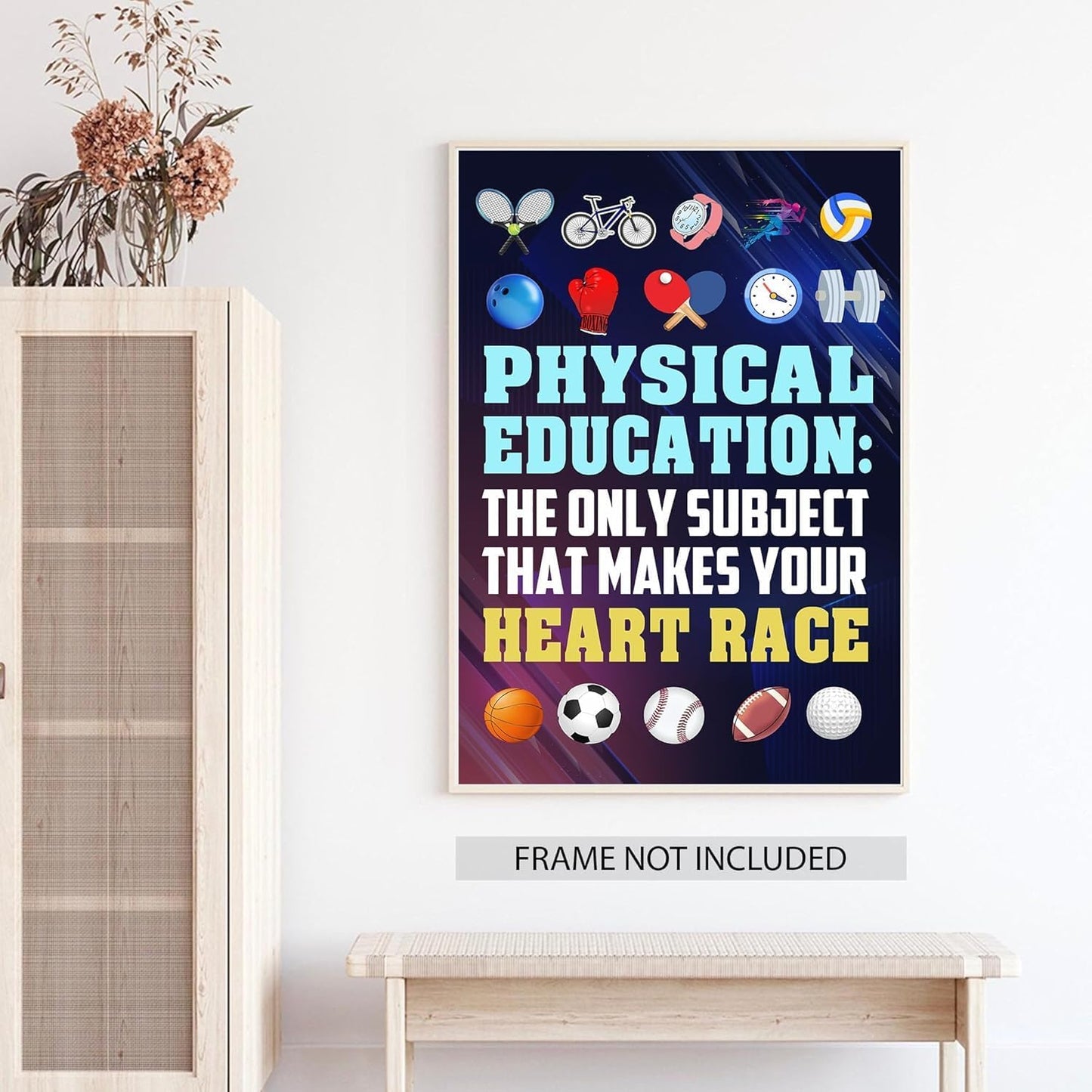 11''x17'' (Set 4 Jinniee Classroom exercise poster Calm Posters and Kids Work Out for Sports Poster Tools collection