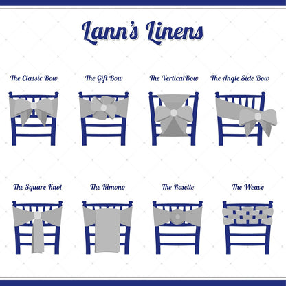 Lann's Linens - 10 Elegant Satin Chair Cover Sashes/Bows - Red, Ribbon Tie Back Sash for Wedding/Party
