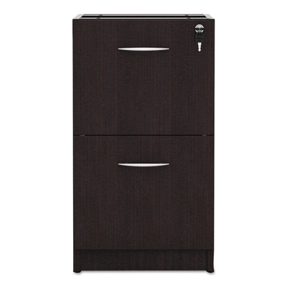 Alera Alera Valencia Series Full Pedestal File, Left Or Right, 2 Legal/Letter-Size File Drawers, Espresso, 15.63" X 20.5" X 28.5"