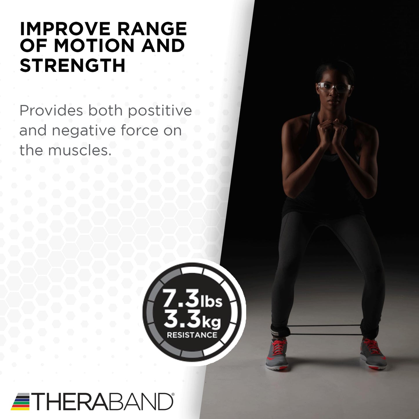THERABAND Resistance Tubes, Professional Latex Elastic Tubing For Physical Therapy, Lower Pilates, At-Home Workouts, & Rehab, 12 Inch With Padded Cuffs, Green, Heavy, Level 3