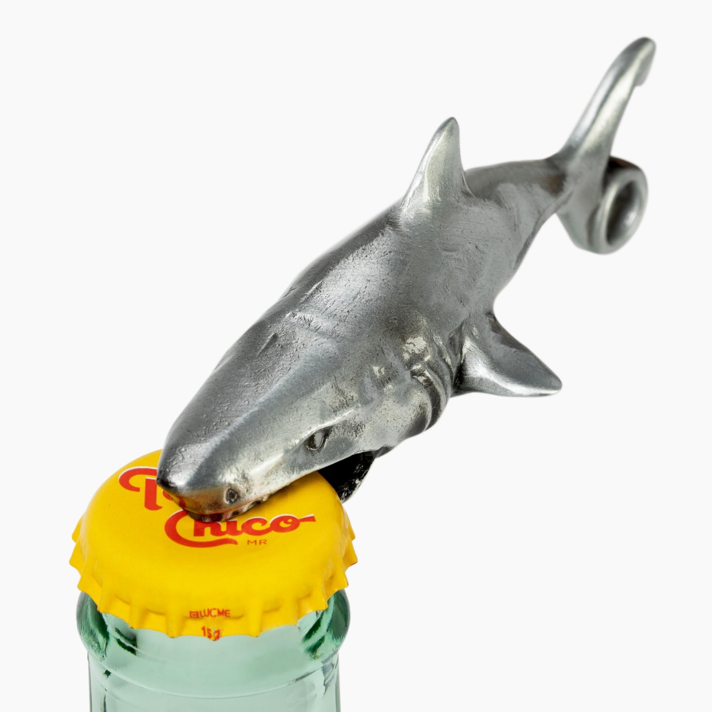 Shark Bottle Opener for Men – Funny Great White Shark Metal Beer Cap Tool – Novelty Coastal Beach Ocean Gift for Father's Day, Christmas Stocking Stuffer, Birthday, Groomsmen – 3.65" x 1.93"
