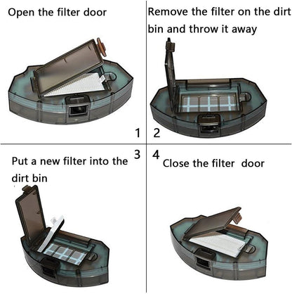 Replacement Filter and Side Brush Kit - for A6 A4 A4s Robot Vacuum Cleaner