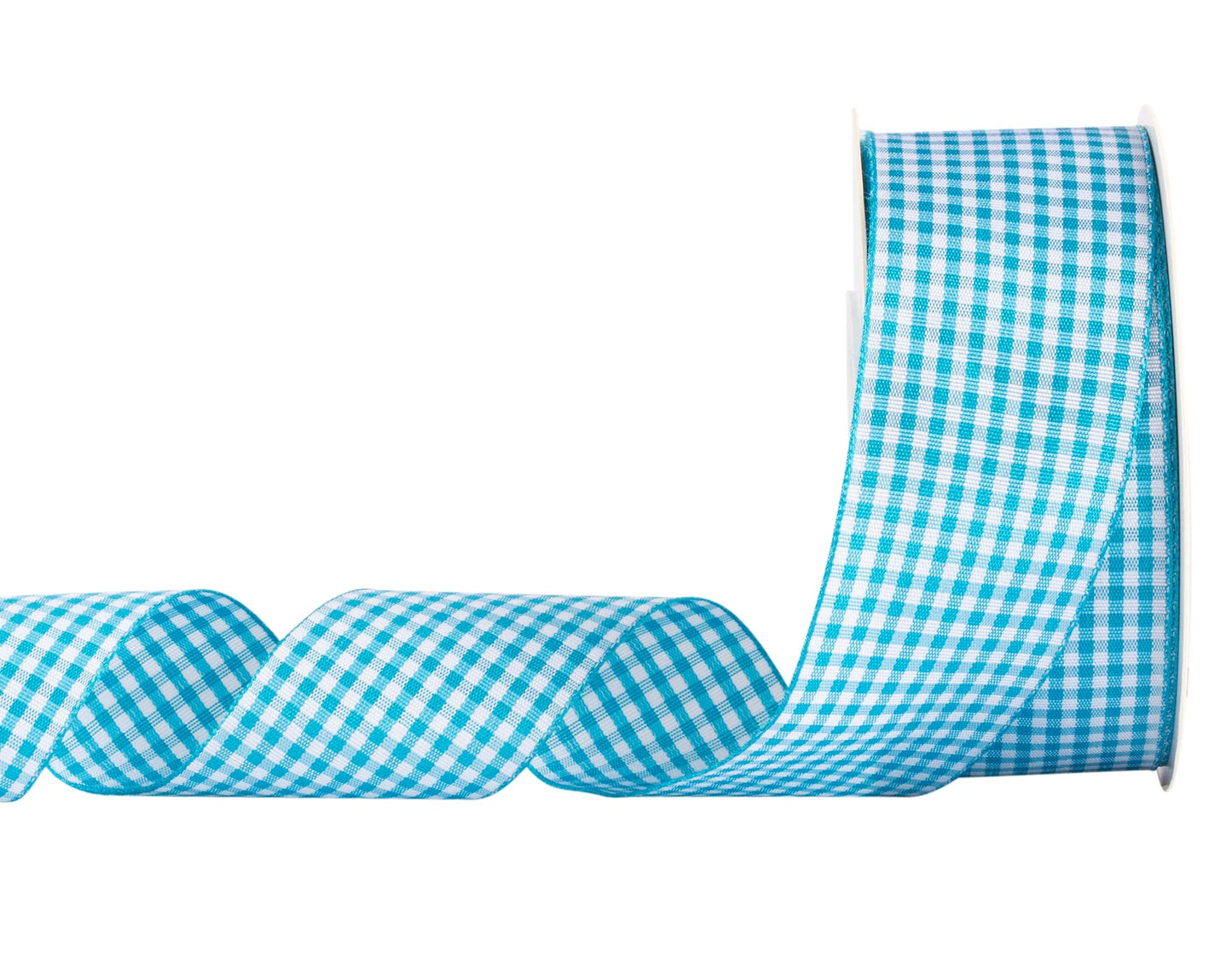 AVANAVA Gingham Ribbon 1-1/2 Inch Plaid Ribbon Polyester Check Woven Ribbon for Crafts, Gifting and Wedding (25 Yards-Roll, Turquoise)