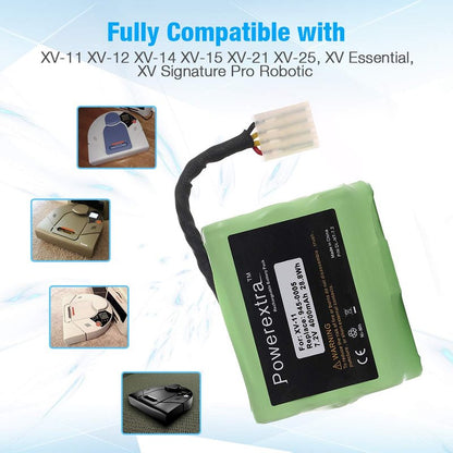 Powerextra 7.2V 4000mAh Battery Compatible with Neato XV-11 XV-12 XV-14 XV-15 XV-21 XV-25, XV Essential, XV Signature Pro Robotic Vacuum Cleaners Neato Replacement Battery 945-0005 205-0001 (2 Pack)
