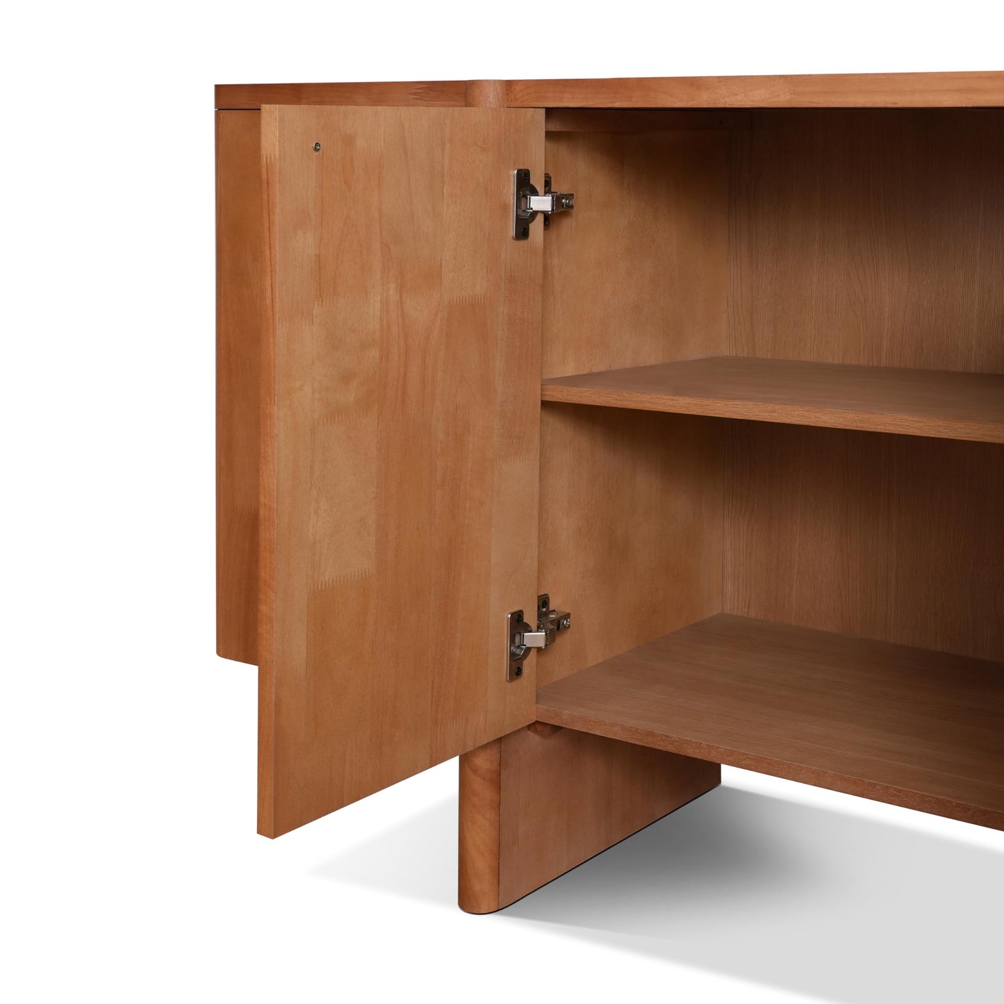 Christopher Knight Home Austen Retro Minimalist Wooden Storage Sideboard, Living Room Cupboard with Shelves, Dining Room/Kitchen Buffet Cabinet, Entryway Display Table, Home Office Credenza, Brown