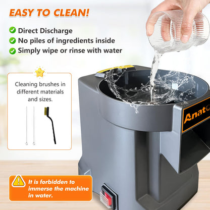 Anatole Electric Vegetable Dicer Commercial Food Processor Heavy Duty Veggie Fruits Chopper with 3 Stainless Steel Blades for Carrot Potato Onion 100W 110V