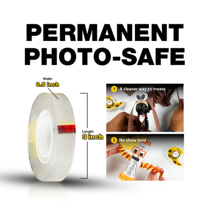 Scotch Double Sided Tape, Permanent Photo-Safe Adhesive, Clear, 1/2 inch x 500 inches per Roll, 10 Rolls (5 Packs of 2) – Scrapbooking, Crafts and Office Supplies